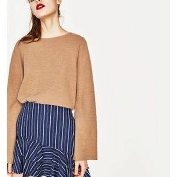 Zara Knit Wide Sleeve Sweater